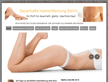 Tablet Screenshot of haarentfernung-zuerich.com